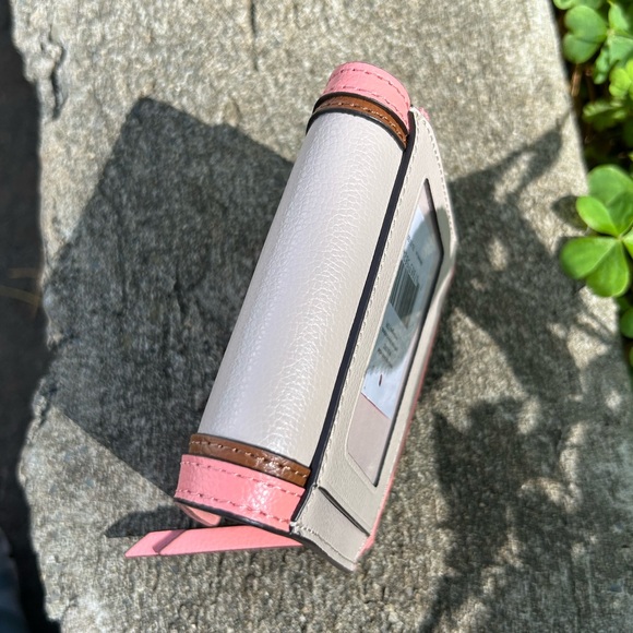 Kate spade Pink Cream Patterson Drive Colorblock Small L-Zip Bifold Wallet - Picture 11 of 13